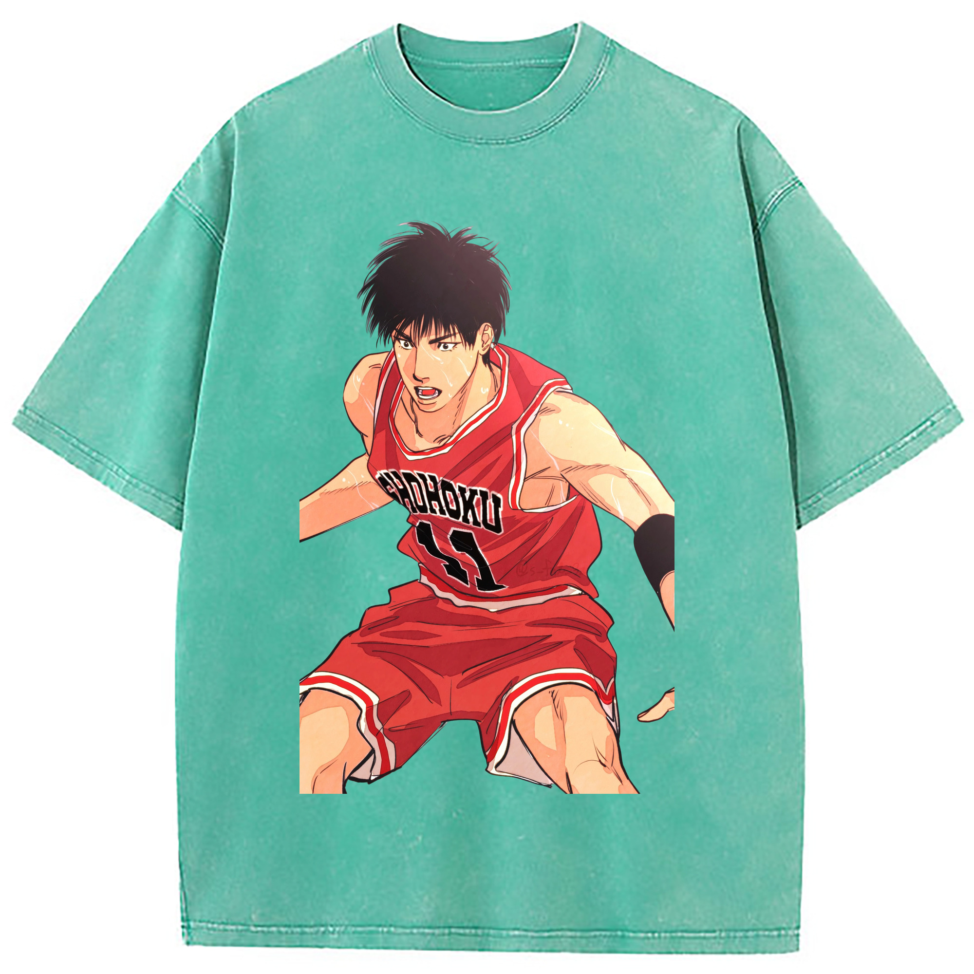 （画像用） SLAM DUNK／スラムダンク 綿100% ヴィンテージ風 半袖Tシャツ（フロントプリント）